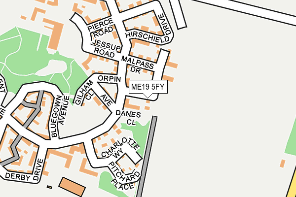 ME19 5FY map - OS OpenMap – Local (Ordnance Survey) ME19 5FY map - OS OpenMap – Local (Ordnance Survey)