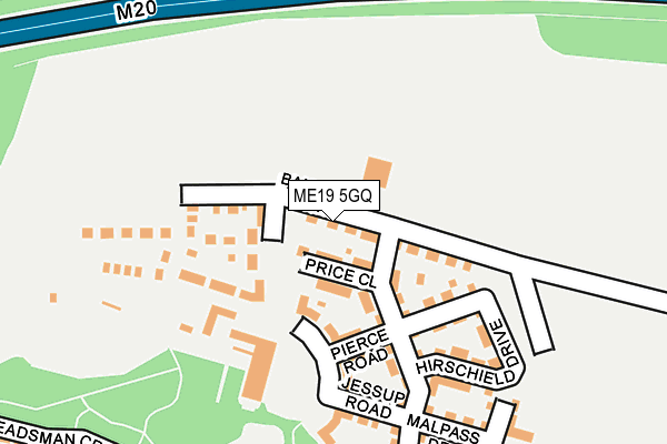 ME19 5GQ map - OS OpenMap – Local (Ordnance Survey) ME19 5GQ map - OS OpenMap – Local (Ordnance Survey)