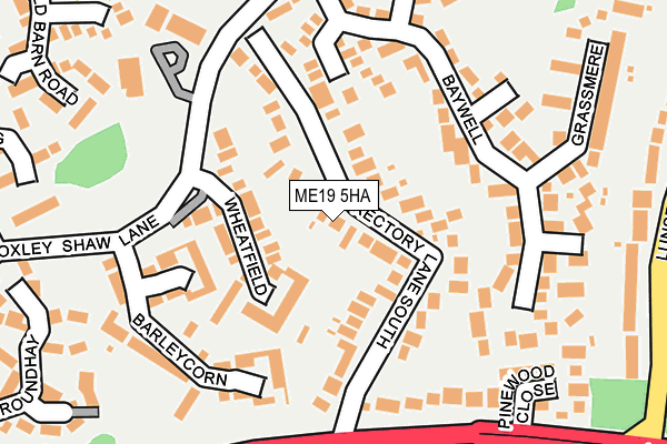 ME19 5HA map - OS OpenMap – Local (Ordnance Survey) ME19 5HA map - OS OpenMap – Local (Ordnance Survey)