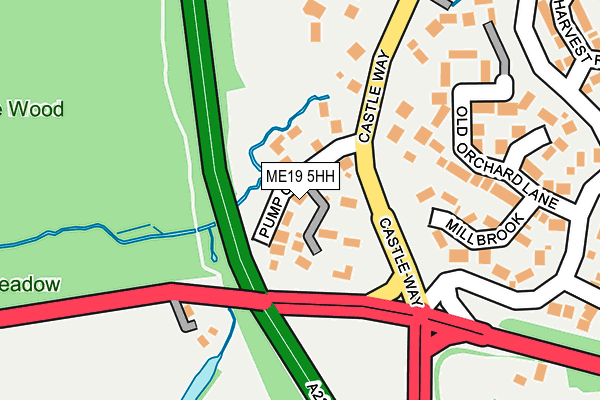 ME19 5HH map - OS OpenMap – Local (Ordnance Survey) ME19 5HH map - OS OpenMap – Local (Ordnance Survey)