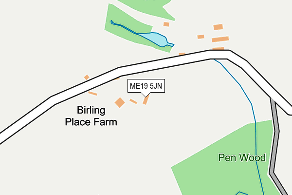 ME19 5JN map - OS OpenMap – Local (Ordnance Survey) ME19 5JN map - OS OpenMap – Local (Ordnance Survey)