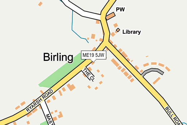 ME19 5JW map - OS OpenMap – Local (Ordnance Survey) ME19 5JW map - OS OpenMap – Local (Ordnance Survey)
