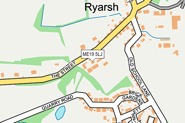 ME19 5LJ map - OS OpenMap – Local (Ordnance Survey) ME19 5LJ map - OS OpenMap – Local (Ordnance Survey)