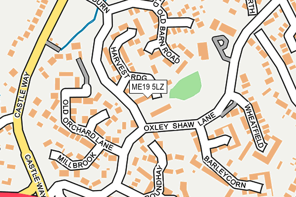ME19 5LZ map - OS OpenMap – Local (Ordnance Survey) ME19 5LZ map - OS OpenMap – Local (Ordnance Survey)