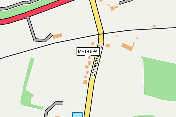 ME19 5PA map - OS OpenMap – Local (Ordnance Survey) ME19 5PA map - OS OpenMap – Local (Ordnance Survey)