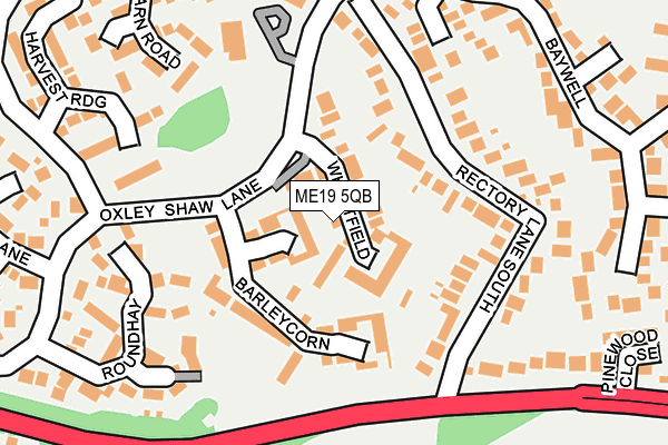 ME19 5QB map - OS OpenMap – Local (Ordnance Survey) ME19 5QB map - OS OpenMap – Local (Ordnance Survey)
