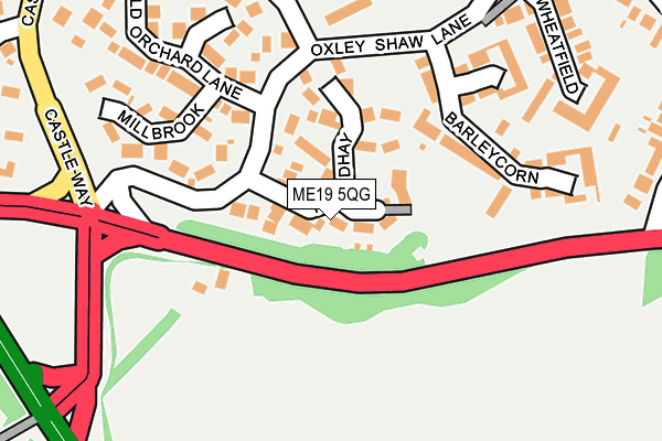ME19 5QG map - OS OpenMap – Local (Ordnance Survey)