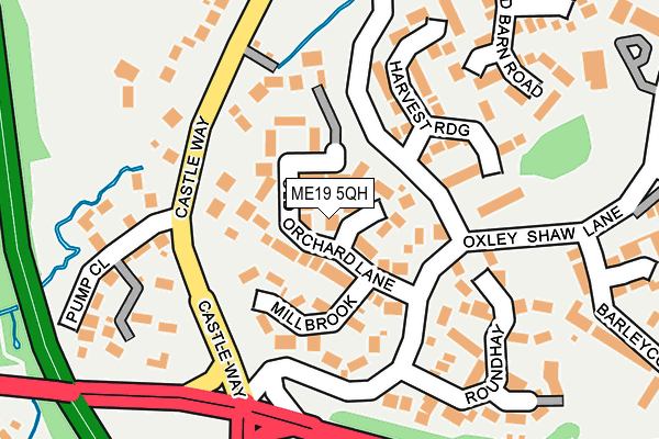 ME19 5QH map - OS OpenMap – Local (Ordnance Survey) ME19 5QH map - OS OpenMap – Local (Ordnance Survey)