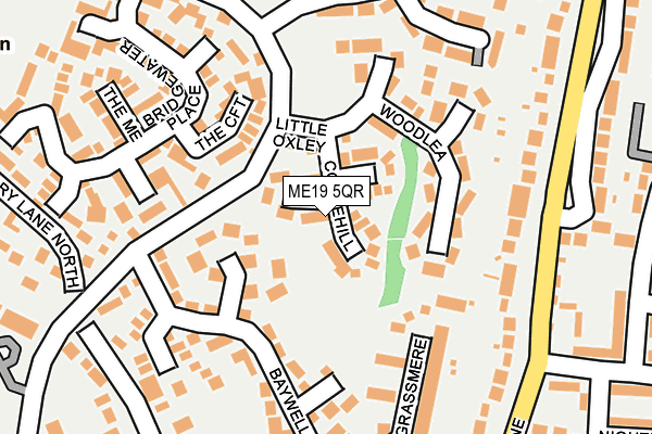 ME19 5QR map - OS OpenMap – Local (Ordnance Survey) ME19 5QR map - OS OpenMap – Local (Ordnance Survey)