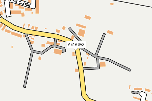 ME19 6AX map - OS OpenMap – Local (Ordnance Survey) ME19 6AX map - OS OpenMap – Local (Ordnance Survey)