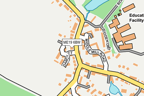 ME19 6BW map - OS OpenMap – Local (Ordnance Survey) ME19 6BW map - OS OpenMap – Local (Ordnance Survey)