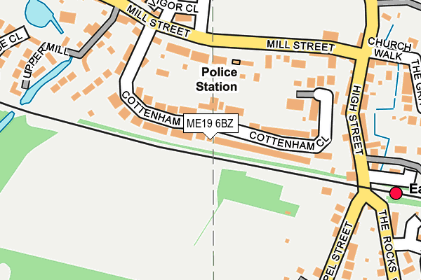 ME19 6BZ map - OS OpenMap – Local (Ordnance Survey)