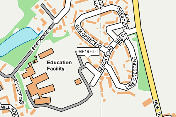 ME19 6DJ map - OS OpenMap – Local (Ordnance Survey) ME19 6DJ map - OS OpenMap – Local (Ordnance Survey)