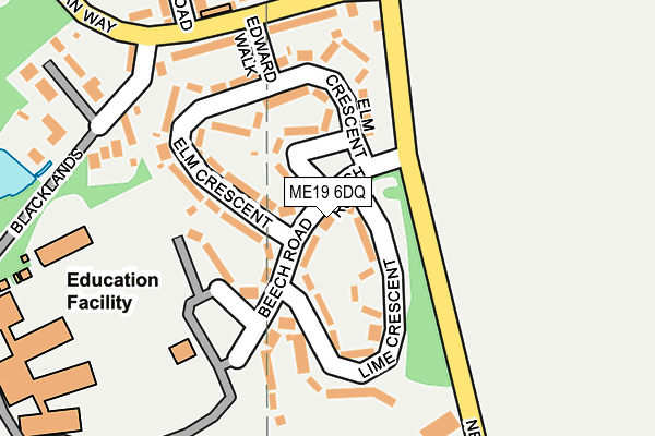ME19 6DQ map - OS OpenMap – Local (Ordnance Survey) ME19 6DQ map - OS OpenMap – Local (Ordnance Survey)