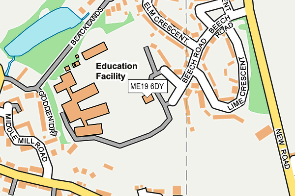 ME19 6DY map - OS OpenMap – Local (Ordnance Survey) ME19 6DY map - OS OpenMap – Local (Ordnance Survey)