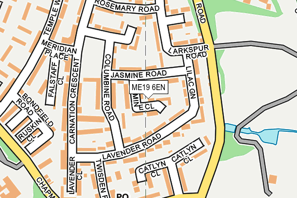 ME19 6EN map - OS OpenMap – Local (Ordnance Survey) ME19 6EN map - OS OpenMap – Local (Ordnance Survey)