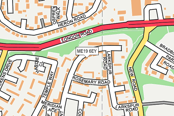 ME19 6EY map - OS OpenMap – Local (Ordnance Survey) ME19 6EY map - OS OpenMap – Local (Ordnance Survey)