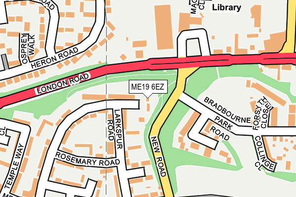 ME19 6EZ map - OS OpenMap – Local (Ordnance Survey) ME19 6EZ map - OS OpenMap – Local (Ordnance Survey)