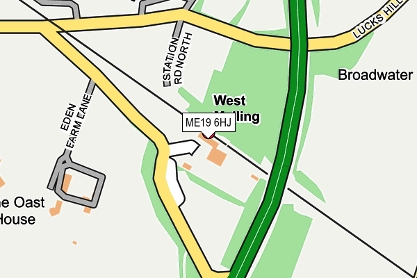 ME19 6HJ map - OS OpenMap – Local (Ordnance Survey) ME19 6HJ map - OS OpenMap – Local (Ordnance Survey)