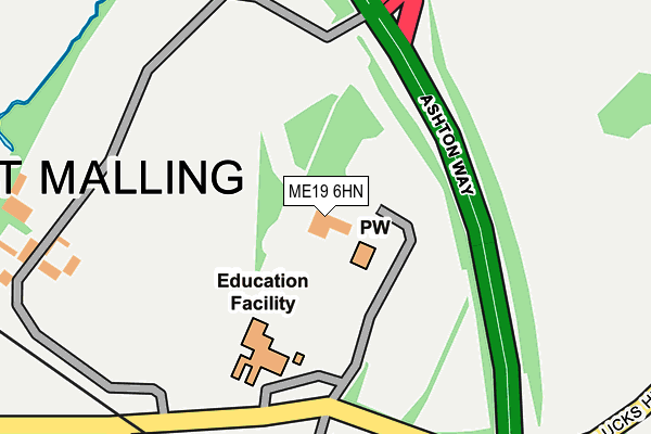ME19 6HN map - OS OpenMap – Local (Ordnance Survey) ME19 6HN map - OS OpenMap – Local (Ordnance Survey)