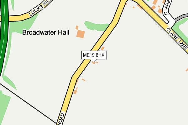ME19 6HX map - OS OpenMap – Local (Ordnance Survey) ME19 6HX map - OS OpenMap – Local (Ordnance Survey)