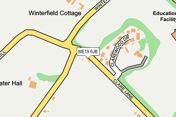 ME19 6JB map - OS OpenMap – Local (Ordnance Survey) ME19 6JB map - OS OpenMap – Local (Ordnance Survey)