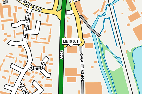 ME19 6JT map - OS OpenMap – Local (Ordnance Survey) ME19 6JT map - OS OpenMap – Local (Ordnance Survey)