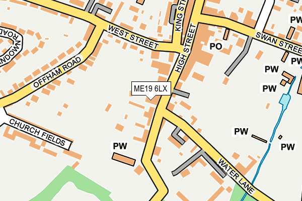 ME19 6LX map - OS OpenMap – Local (Ordnance Survey) ME19 6LX map - OS OpenMap – Local (Ordnance Survey)