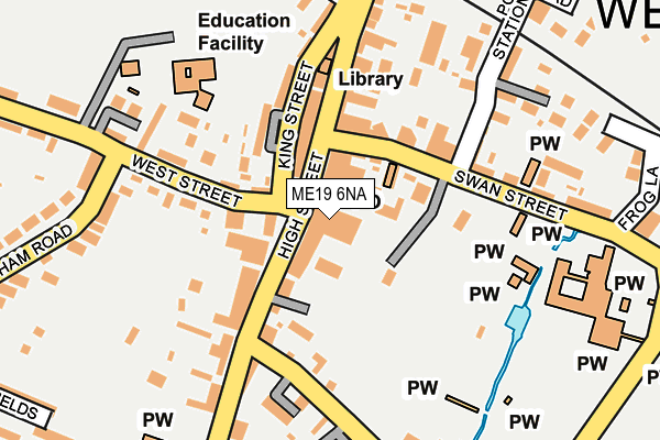 ME19 6NA map - OS OpenMap – Local (Ordnance Survey) ME19 6NA map - OS OpenMap – Local (Ordnance Survey)