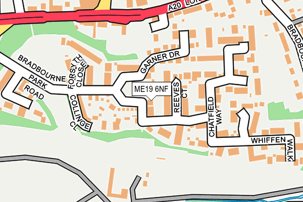 ME19 6NF map - OS OpenMap – Local (Ordnance Survey) ME19 6NF map - OS OpenMap – Local (Ordnance Survey)
