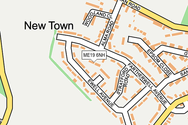 ME19 6NH map - OS OpenMap – Local (Ordnance Survey) ME19 6NH map - OS OpenMap – Local (Ordnance Survey)