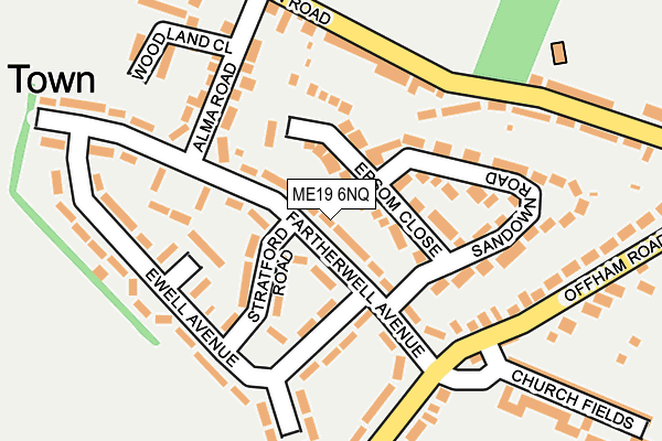 ME19 6NQ map - OS OpenMap – Local (Ordnance Survey) ME19 6NQ map - OS OpenMap – Local (Ordnance Survey)
