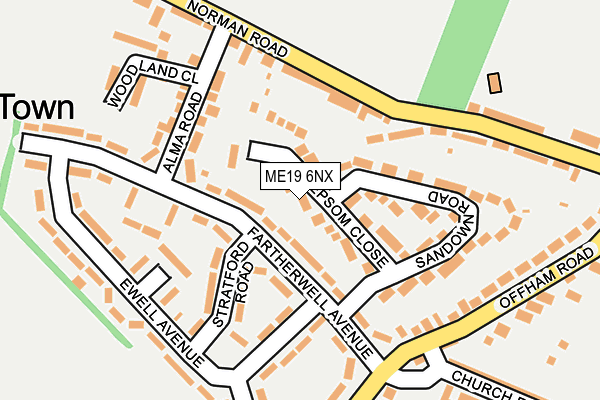 ME19 6NX map - OS OpenMap – Local (Ordnance Survey) ME19 6NX map - OS OpenMap – Local (Ordnance Survey)