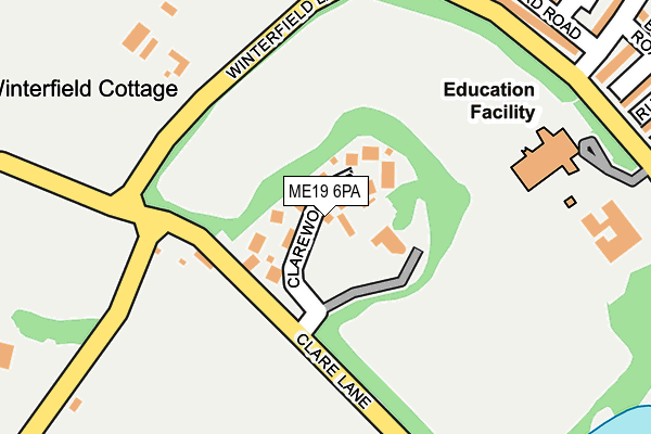 ME19 6PA map - OS OpenMap – Local (Ordnance Survey) ME19 6PA map - OS OpenMap – Local (Ordnance Survey)