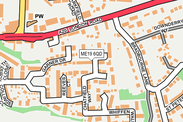 ME19 6QD map - OS OpenMap – Local (Ordnance Survey) ME19 6QD map - OS OpenMap – Local (Ordnance Survey)