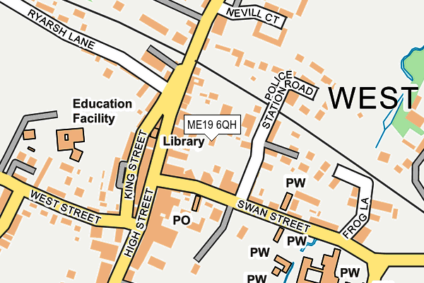 ME19 6QH map - OS OpenMap – Local (Ordnance Survey) ME19 6QH map - OS OpenMap – Local (Ordnance Survey)