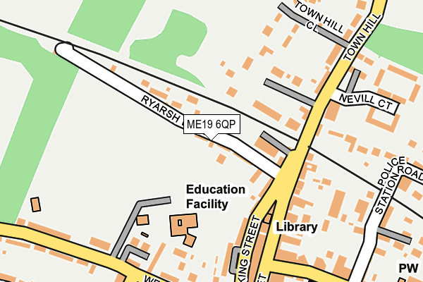 ME19 6QP map - OS OpenMap – Local (Ordnance Survey) ME19 6QP map - OS OpenMap – Local (Ordnance Survey)