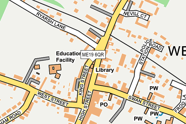 ME19 6QR map - OS OpenMap – Local (Ordnance Survey) ME19 6QR map - OS OpenMap – Local (Ordnance Survey)