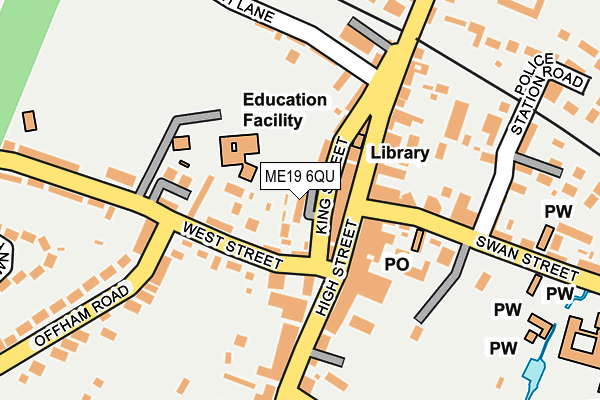 ME19 6QU map - OS OpenMap – Local (Ordnance Survey) ME19 6QU map - OS OpenMap – Local (Ordnance Survey)