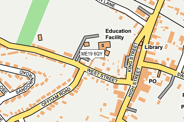 ME19 6QY map - OS OpenMap – Local (Ordnance Survey) ME19 6QY map - OS OpenMap – Local (Ordnance Survey)
