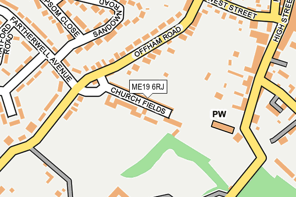 ME19 6RJ map - OS OpenMap – Local (Ordnance Survey) ME19 6RJ map - OS OpenMap – Local (Ordnance Survey)