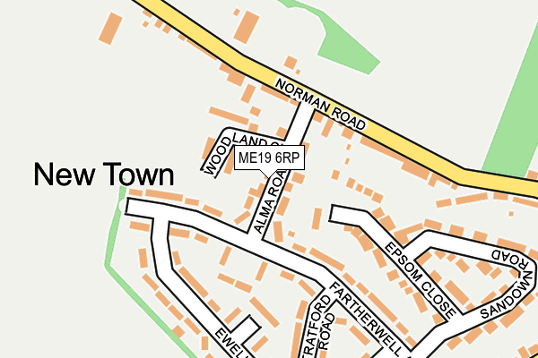 ME19 6RP map - OS OpenMap – Local (Ordnance Survey) ME19 6RP map - OS OpenMap – Local (Ordnance Survey)