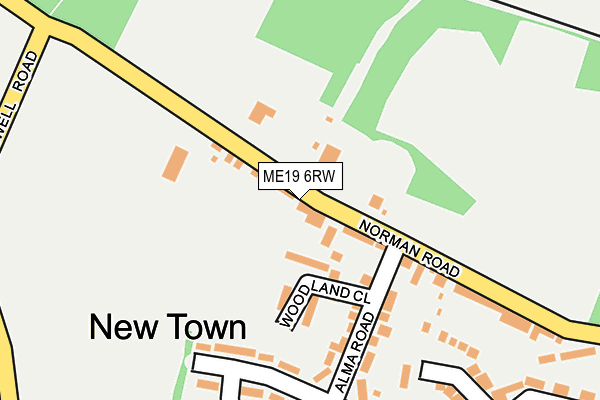 ME19 6RW map - OS OpenMap – Local (Ordnance Survey) ME19 6RW map - OS OpenMap – Local (Ordnance Survey)