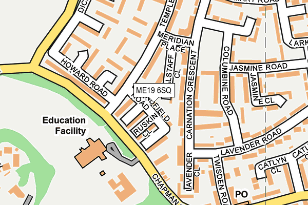 ME19 6SQ map - OS OpenMap – Local (Ordnance Survey) ME19 6SQ map - OS OpenMap – Local (Ordnance Survey)