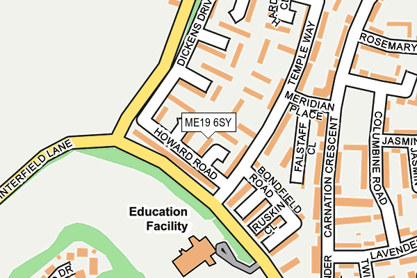 ME19 6SY map - OS OpenMap – Local (Ordnance Survey) ME19 6SY map - OS OpenMap – Local (Ordnance Survey)