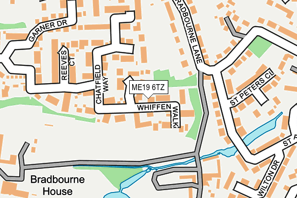 ME19 6TZ map - OS OpenMap – Local (Ordnance Survey) ME19 6TZ map - OS OpenMap – Local (Ordnance Survey)