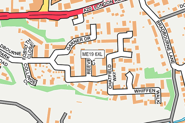 ME19 6XL map - OS OpenMap – Local (Ordnance Survey) ME19 6XL map - OS OpenMap – Local (Ordnance Survey)