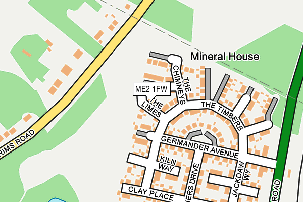 ME2 1FW map - OS OpenMap – Local (Ordnance Survey) ME2 1FW map - OS OpenMap – Local (Ordnance Survey)