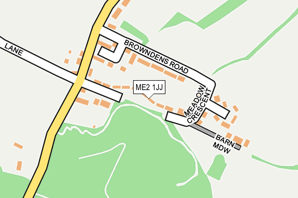 ME2 1JJ map - OS OpenMap – Local (Ordnance Survey)