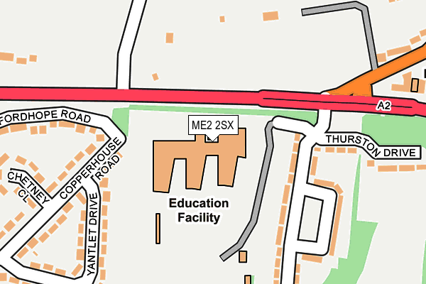 ME2 2SX map - OS OpenMap – Local (Ordnance Survey) ME2 2SX map - OS OpenMap – Local (Ordnance Survey)